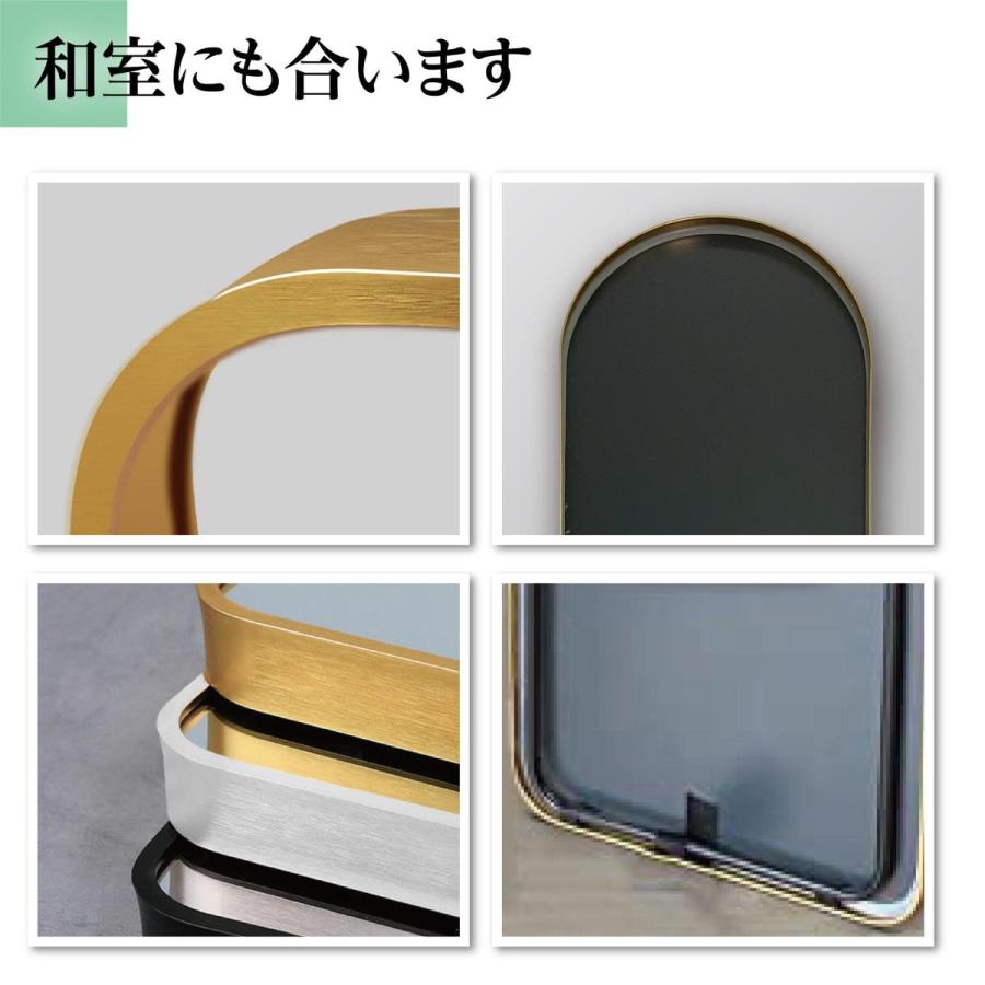 スタンドミラー 165cm*60cm 全身鏡 壁掛け立て掛け シルバー 601 鏡