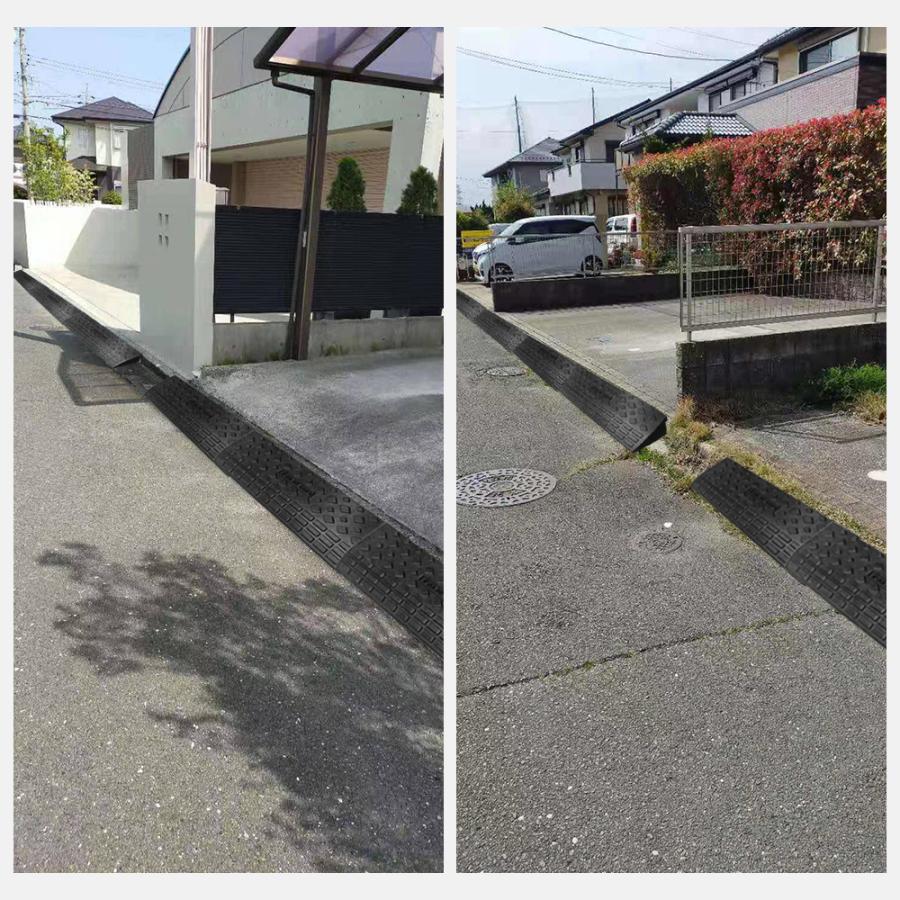 段差プレート ゴム 段差スロープ 5cm 駐車場 段差解消スロープ 幅60cm