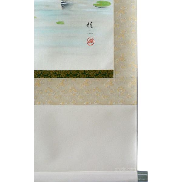掛軸 川蝉 佐藤桂三画(掛け軸 半切立)幅47cm×丈190cmの画像