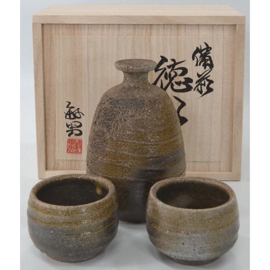 備前焼徳利と酒呑セット 日本工芸会正会員赤毛敏男作 Ak276 2 303 1 2set 大瑠堂 通販 Yahoo ショッピング