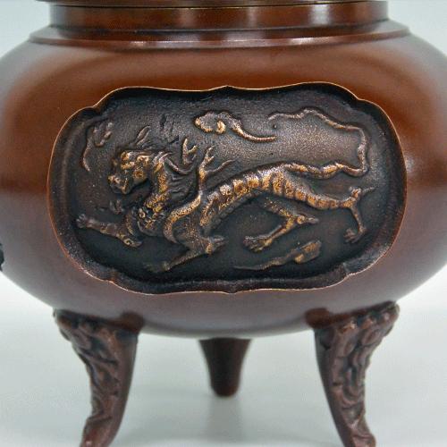 銅製四神香炉 石黒真人（号孫七）作 : 大瑠堂 - 通販 - Yahoo!ショッピング