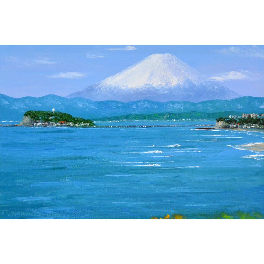 絵画 油絵F10 湘南の富士 小林幸三画|絵画 絵画 油絵F10 湘南の富士 小林幸三画|絵画