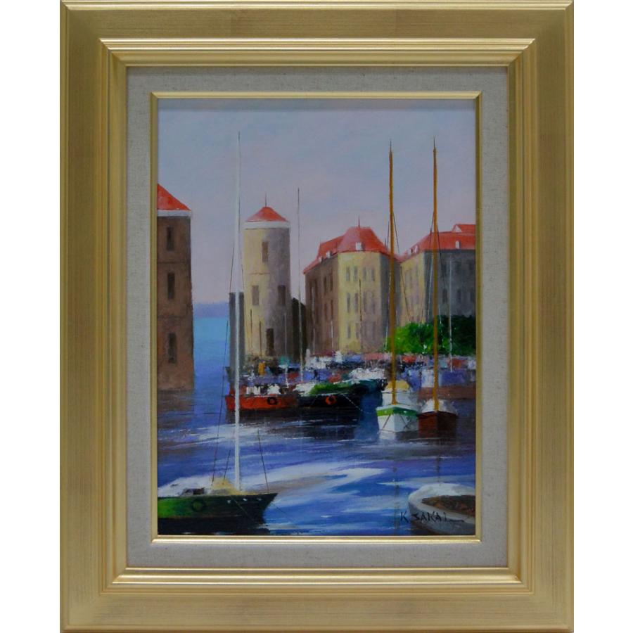 絵画 油絵F4 ラ・ロシェル港 酒井健吉画 : 大瑠堂 - 通販 - Yahoo