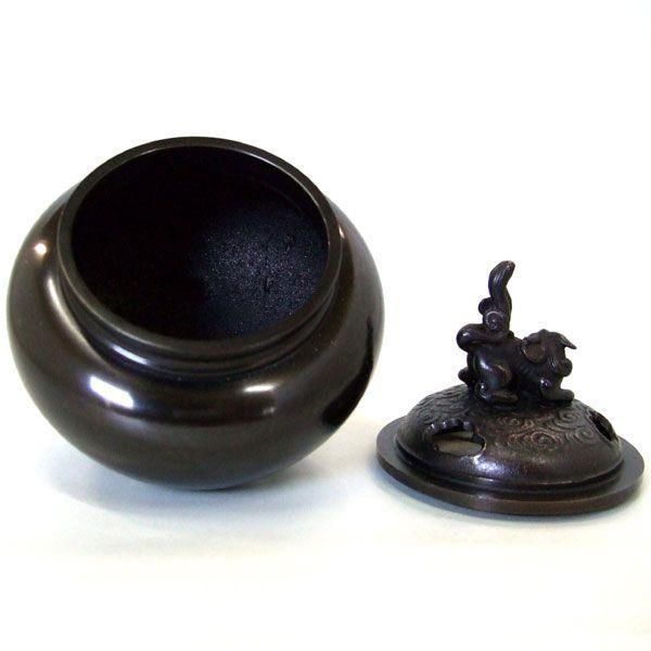 銅製鉄鉢型獅子蓋梅彫金香炉 : 大瑠堂 - 通販 - Yahoo!ショッピング