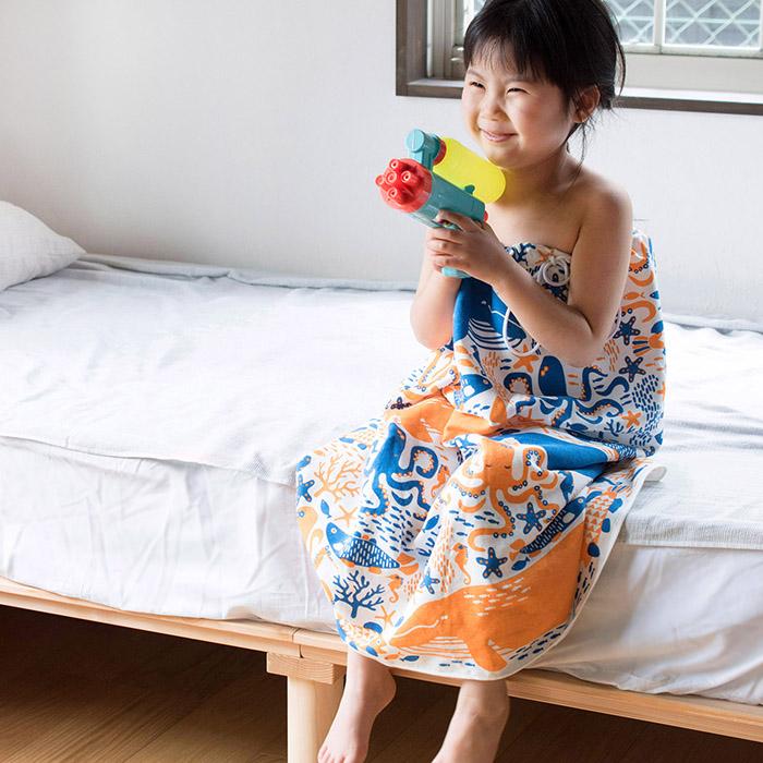 ラップタオル 子供 ビヨーン 巻きタオル プールタオル 約66cm