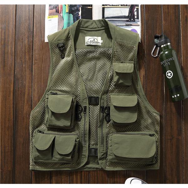 メッシュベスト ベスト メンズ メッシュ 多機能 お釣りベスト