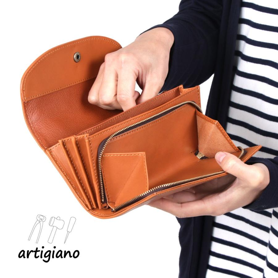 artigiano（アルティジャーノ） 長財布 レディース 大容量 フラップ