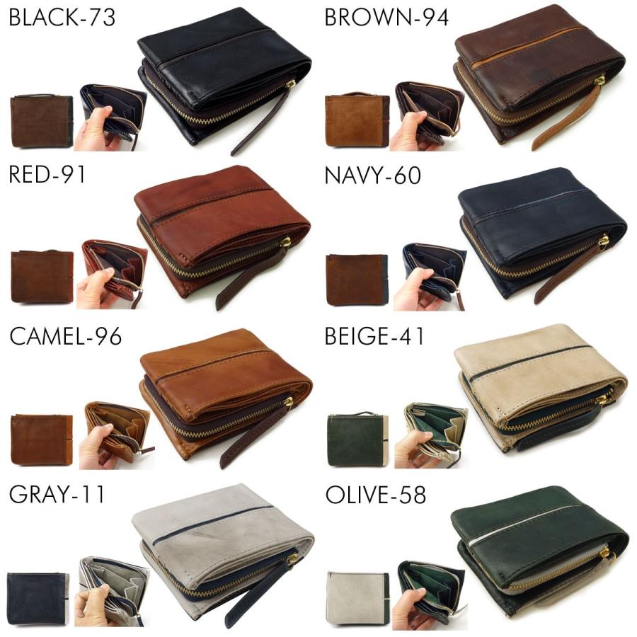 BAGGY PORT（バギーポート） 二つ折り財布 L字ファスナー 大容量 本革