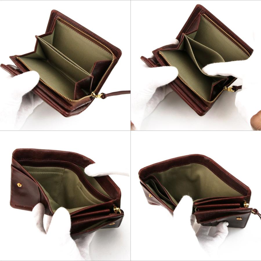 二つ折り財布 縦型 ハーフウォレット Bafu Leather バフレザー 大容量 