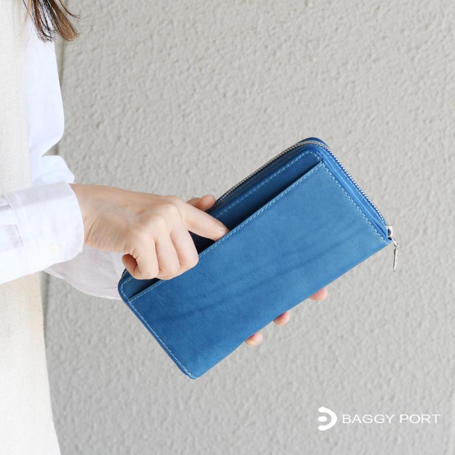 BAGGY PORT（バギーポート） 長財布 ラウンドファスナー 大容量 藍染