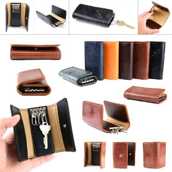 キーケース 4連 三つ折り ブライドルレザー メンズ 本革 DUCT ダクト