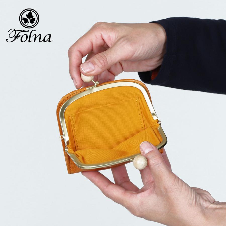 がま口財布 二つ折り財布 コンパクト 木玉 Folna 日本製 レディース 本革 財布 レザー 牛革 ヌメ革 ワックスレザー フォルナ Wood Ball ウッドボール 丸木玉 口金 メイドインジャパン 赤 レッド 送料無料 Folna がま口財布 二つ折り財布 コンパクト 木玉 日本製 レディース 本
