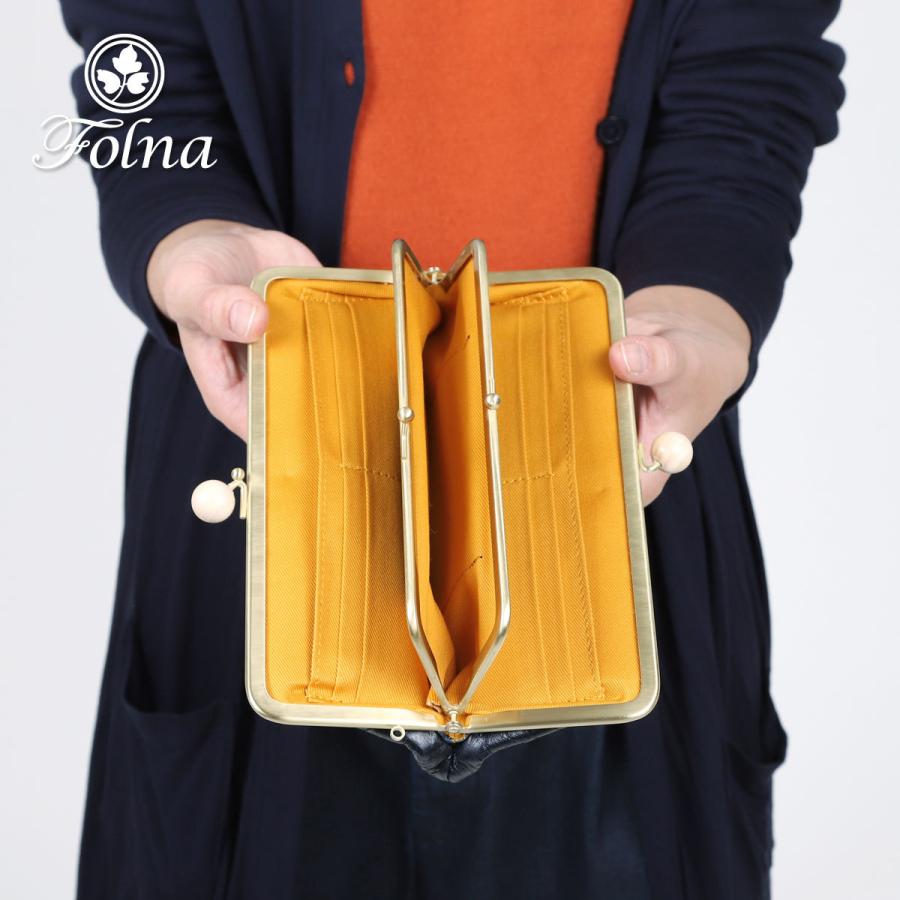 Folna がま口 長財布 レディース 親子 がまぐち 木玉 日本製 本 Folna がま口 長財布 レディース 親子 がまぐち 木玉 日本製 本