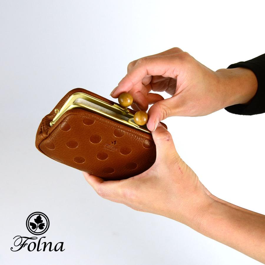 Folna ミニ財布 コンパクトウォレット ウッドボール がまぐち財布 親子