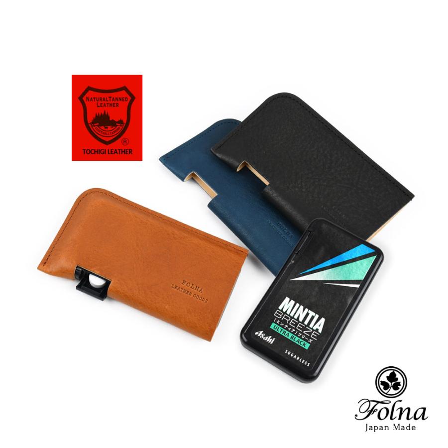 Folna 栃木レザー ミンティアブリーズケース レディース メンズ ユニ