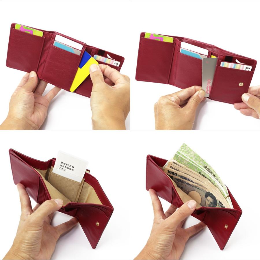 三つ折り財布 コンパクトウォレット ミニ財布 がま口 がまぐち バラ 花