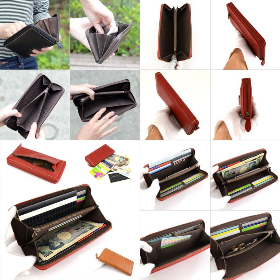 長財布 ラウンドファスナー キップレザー innocent Sac 本革 日本製