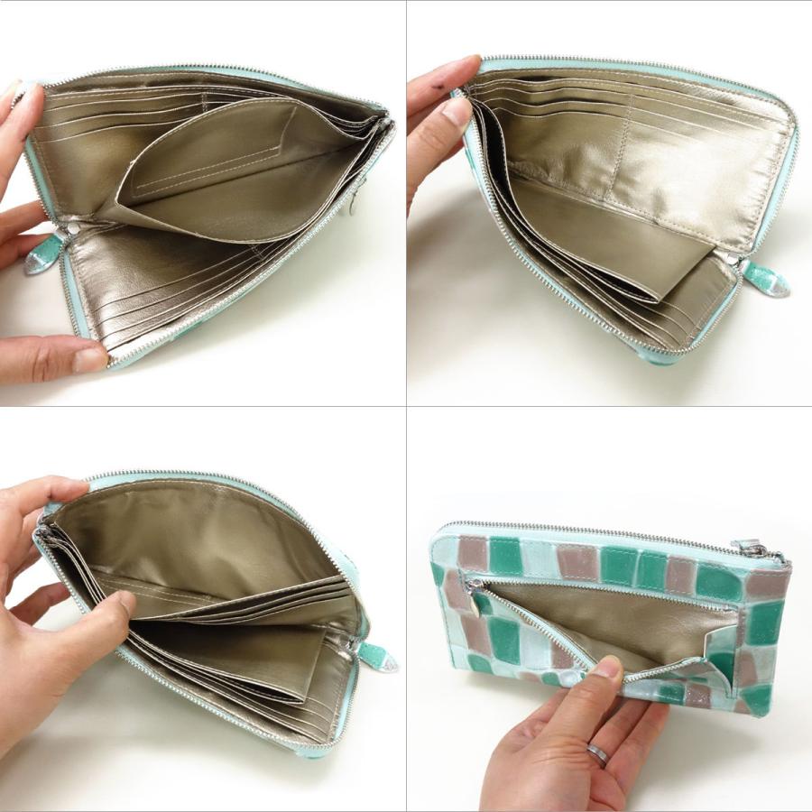 長財布 L字ファスナー ステンドグラス クロコ型押し ラメ キラキラ エナメルレザー 本革 レディース Is おさいふやさん 通販 Yahoo ショッピング