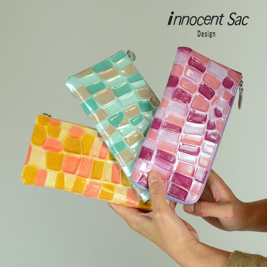 長財布 L字ファスナー ステンドグラス クロコ型押し ラメ キラキラ エナメルレザー 本革 レディース Is おさいふやさん 通販 Yahoo ショッピング