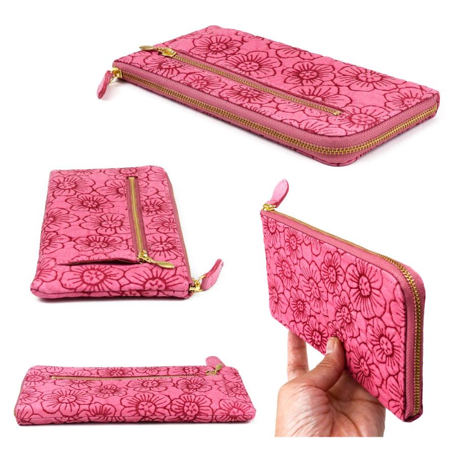 フラワー柄 長財布 レッド ピンク　バレンタイン限定 フラワー柄 長財布 レッド ピンク バレンタイン限定 レディース