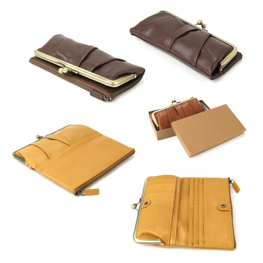 がま口財布 長財布 二つ折り Nostalgic News ノスタルジックニュース レディース 本革 財布 ソフトレザー 羊革 シープスキン シープレザー 折り財布 がまぐち Nostalgic News（ノスタルジックニュース） がま口長財布 レディース