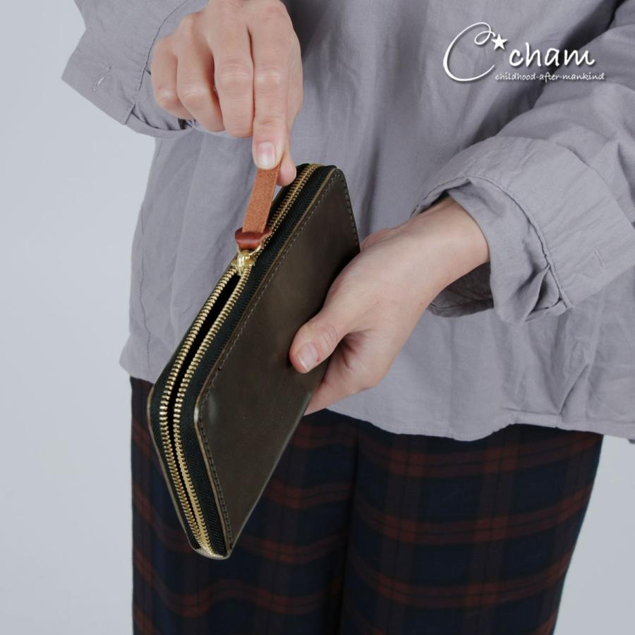 Cham（チャム） 長財布 ラウンドファスナー 使いやすい 小銭入れ