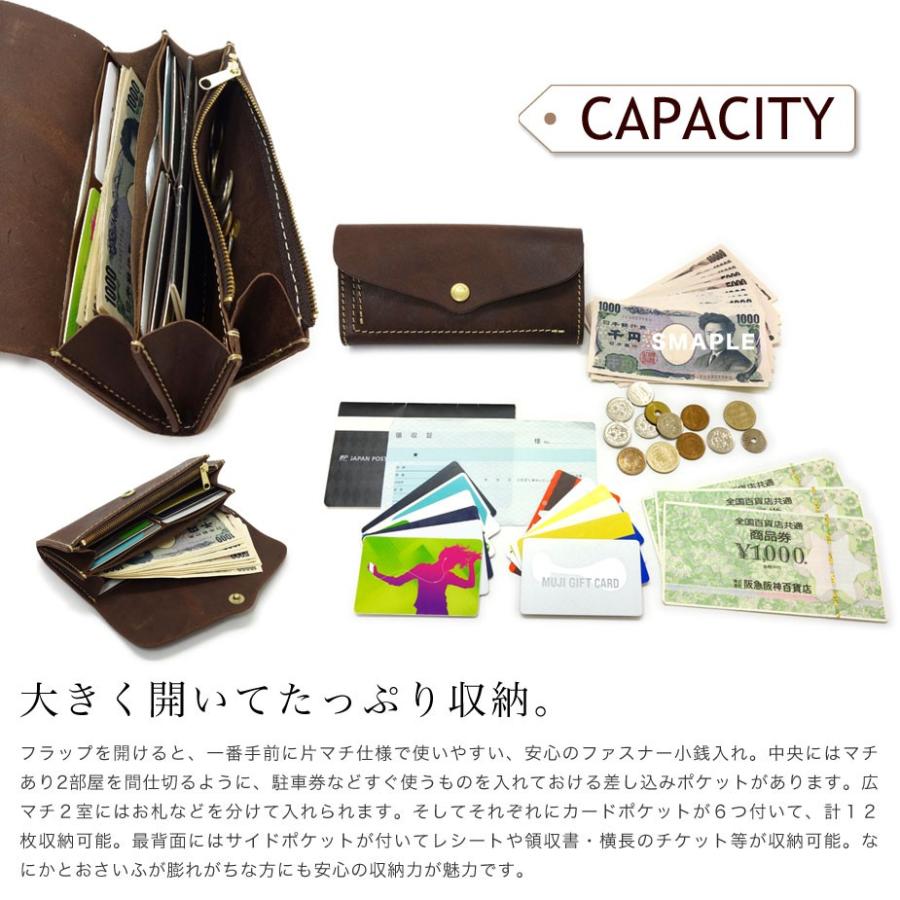 Cham（チャム） 長財布 大容量 レディース 日本製 フラップ プエブロ