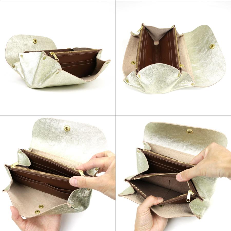 Cham 長財布 プランプロングウォレット 広マチ シュリンクレザー Cham 長財布 プランプロングウォレット 広マチ シュリンクレザー