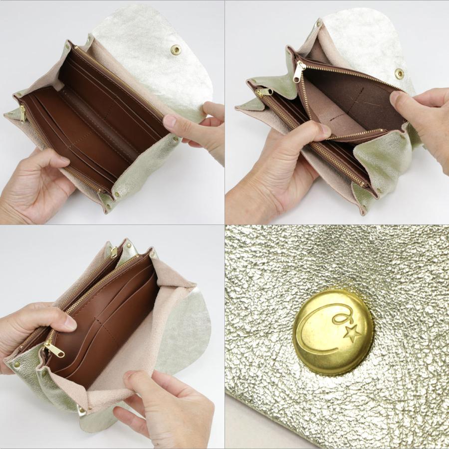 Cham 長財布 プランプロングウォレット 広マチ シュリンクレザー Cham 長財布 プランプロングウォレット 広マチ シュリンクレザー