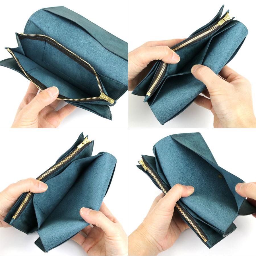 長財布 二つ折り じゃばら 薄い 薄型 YKK エクセラ 日本製 本革