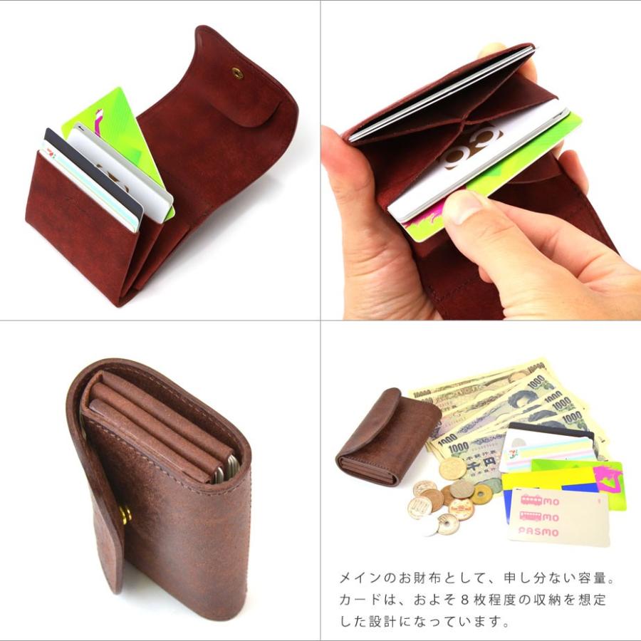 ミニ財布 三つ折り 日本製 本革 プエブロ メンズ レディース アリゾナ