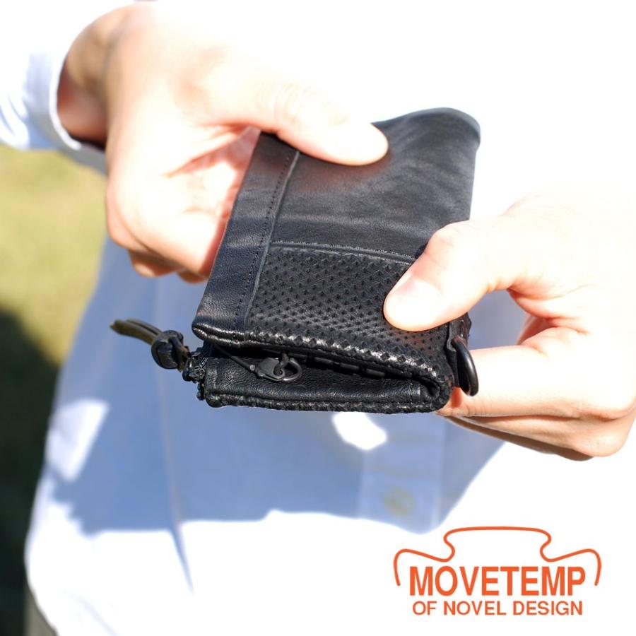 キーケース 小銭入れ メンズ 本革 馬革 パンチングレザー MOVETEMP
