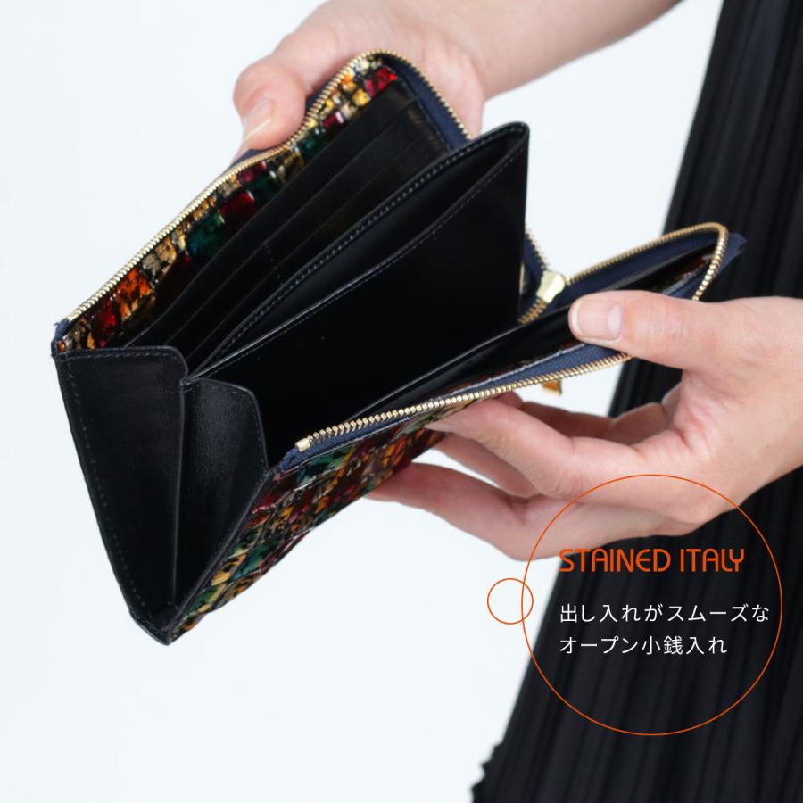 長財布 L字ファスナー イタリアンレザー 本革 レディース クロコ 型