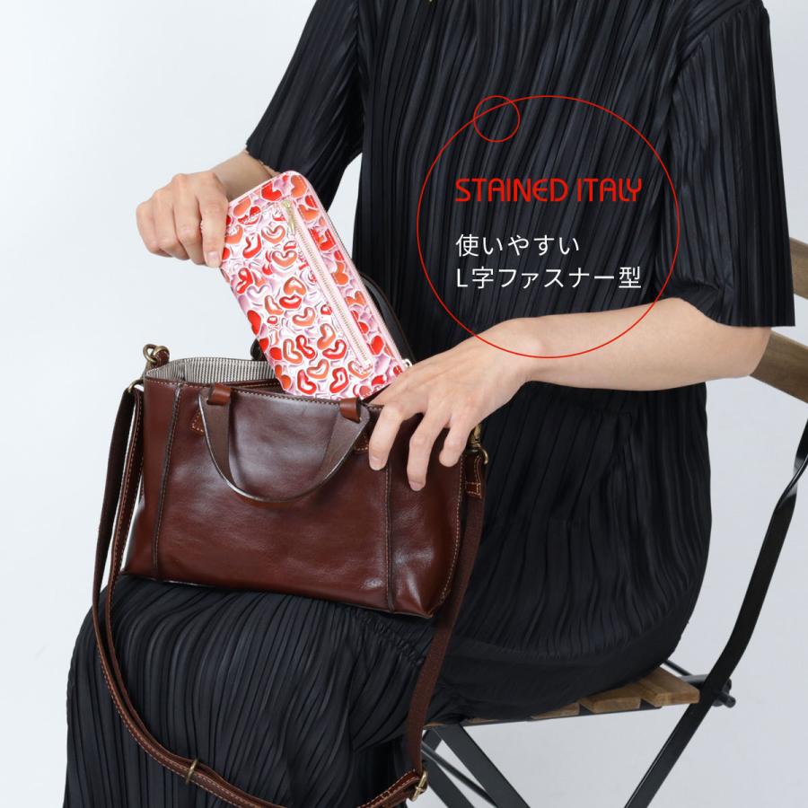 長財布 L字ファスナー イタリアンレザー 本革 レディース ハート 長財布 L字ファスナー イタリアンレザー 本革 レディース ハート