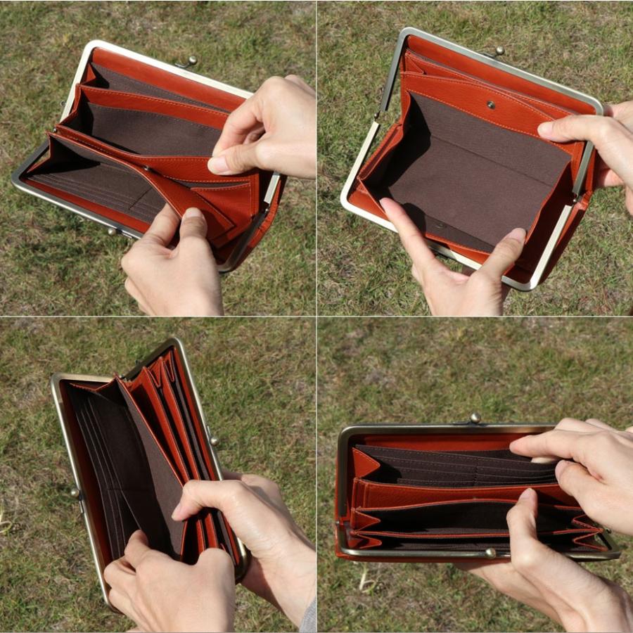 がま口長財布 レディース ギャルソン 本革 ボックス型小銭入れ がま口長財布 レディース ギャルソン 本革 ボックス型小銭入れ