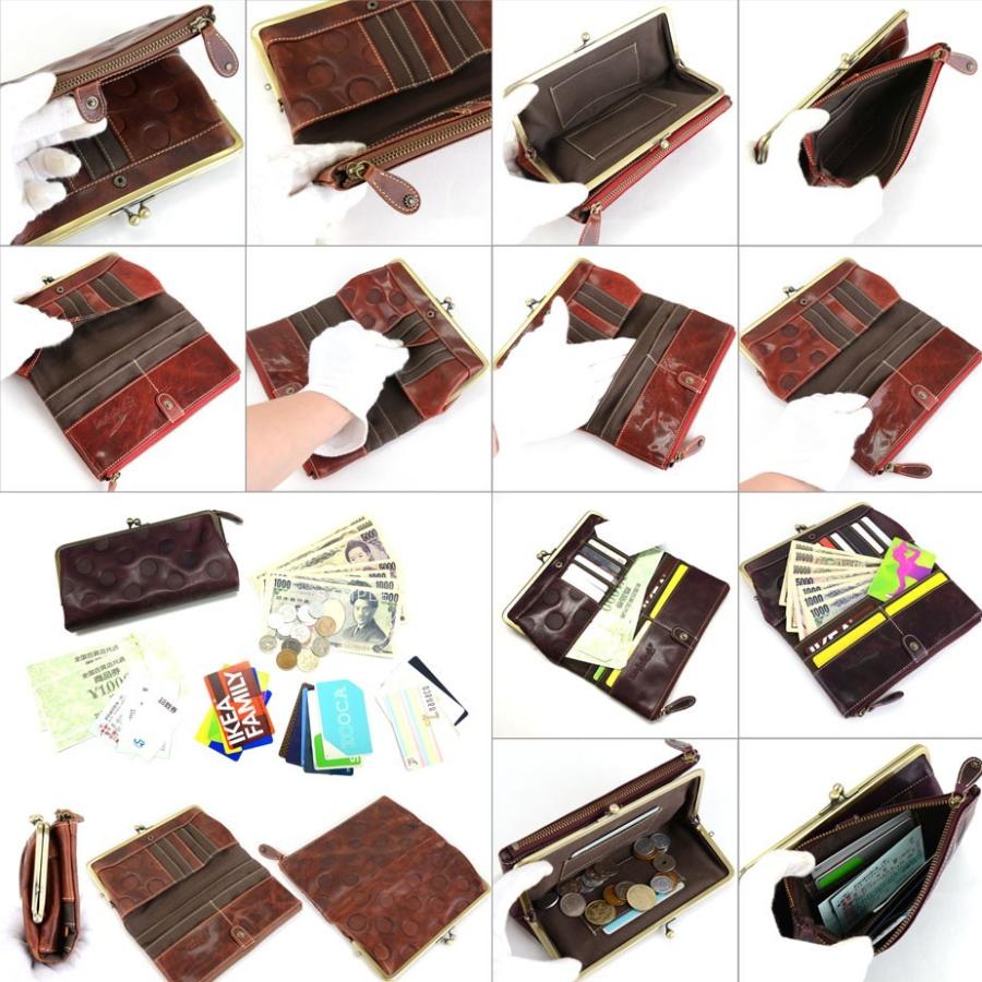 がま口長財布 レディース ドット型押し 水玉 がまぐち 二つ折り がま口長財布 レディース ドット型押し 水玉 がまぐち 二つ折り
