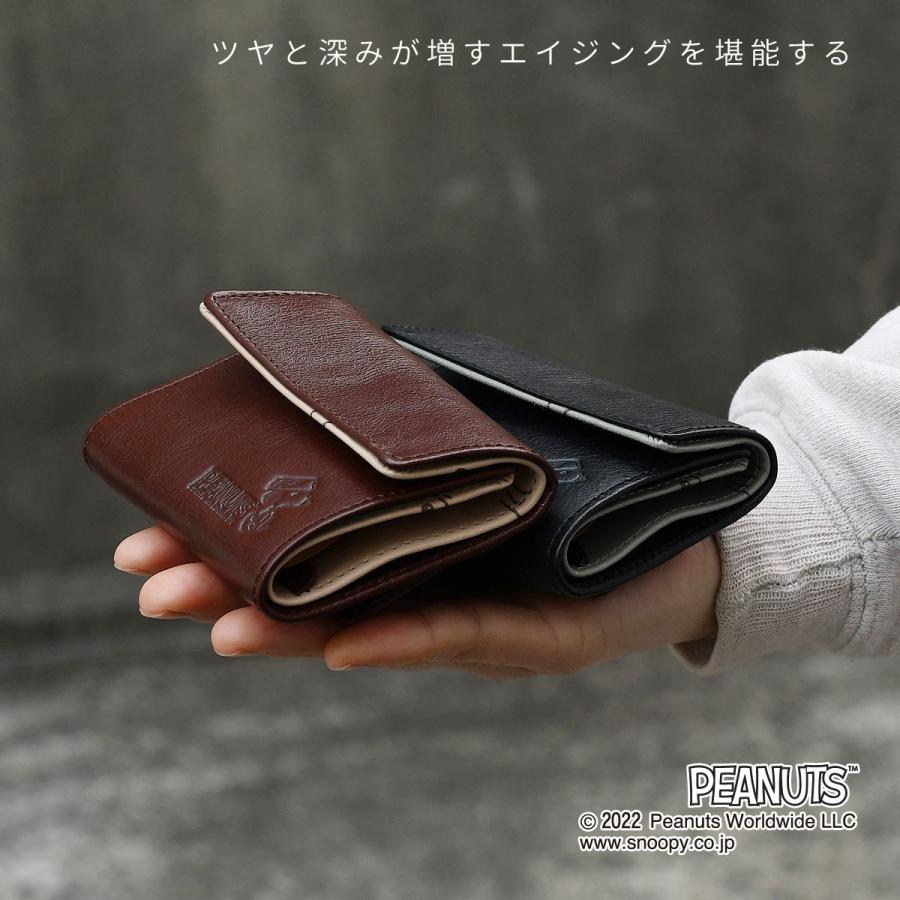 PEANUTS スヌーピー ミニ財布 三つ折り レディース SNOOPY PEANUTS