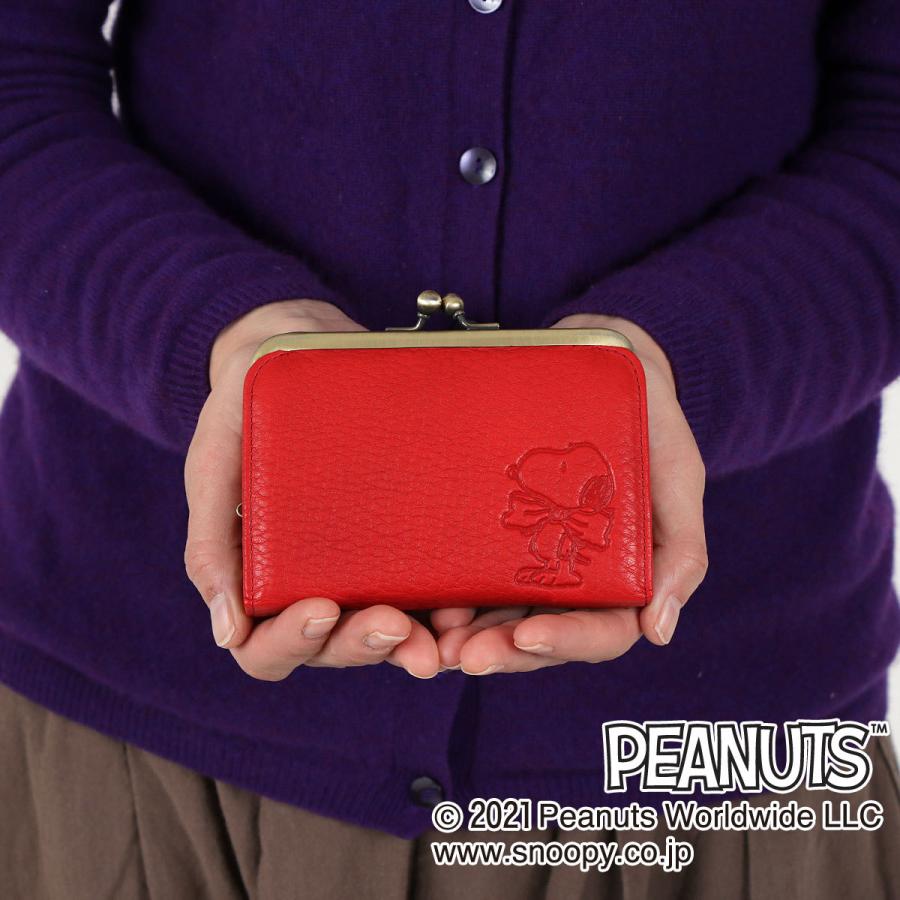 スヌーピー がま口財布 73270 レッド PEANUTS スヌーピー ミニ財布 レディース がま口 がまぐち カード