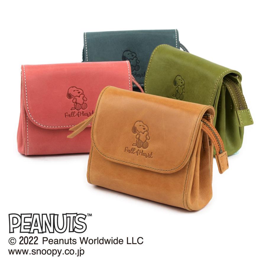 スヌーピー ミニ財布 レディース 本革 SNOOPY PEANUTS ピーナッツ フルオブハート じゃばら 小さい財布