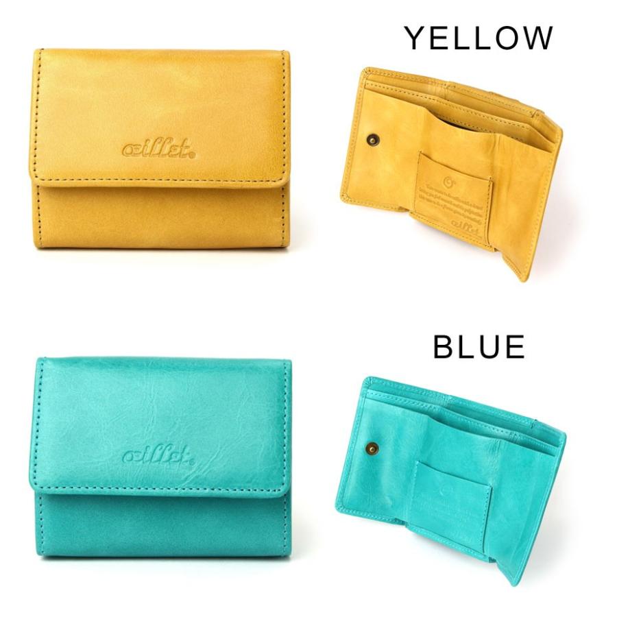 oeillet（ウイエ） 三つ折り財布 ミニ財布 コンパクト 極小財布