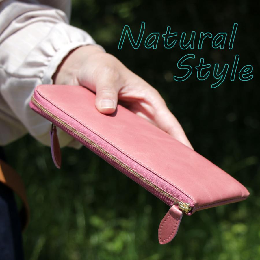 長財布 L字ファスナー 薄い パステル オイルレザー 本革 日本製 レディース Oeillet ウイエ Bec ピンク グリーン イエロー ブルー Oel Bec おさいふやさん 通販 Yahoo ショッピング