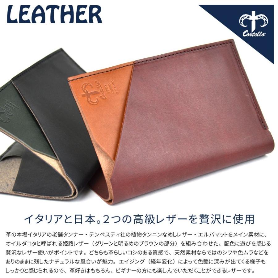 札入れ エルバマット 小銭入れなし 長財布 コンパクト 日本製 メンズ 