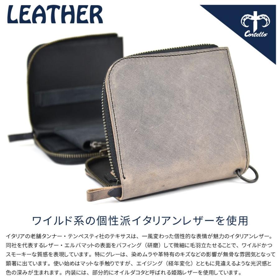 ミニ財布 テキサス L字ファスナー 極小財布 キーチェーン 日本製