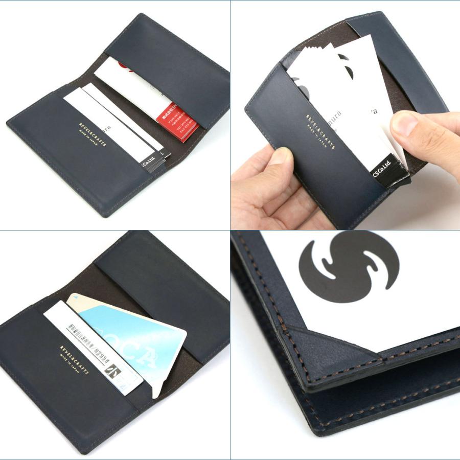 名刺入れ 極薄 カードケース 薄型 Revel レヴェル 本革 オイルレザー 日本製 FLAT CARD CASE｜osaifuyasan｜18