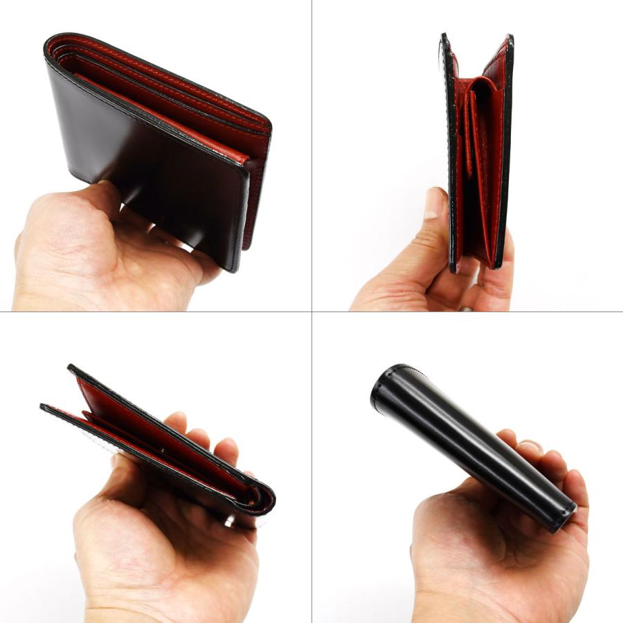 二つ折り財布 小銭入れあり コードバン 新喜皮革 レーデルオガワ