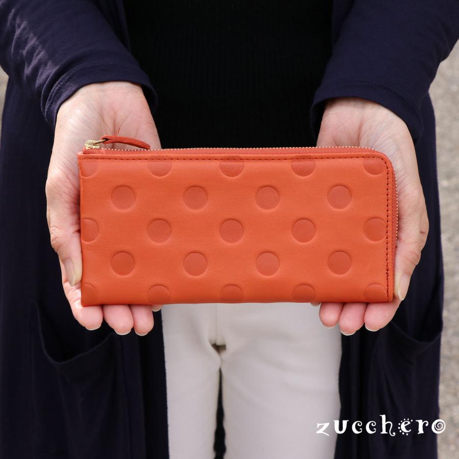 zucchero filato 長財布 レディース L字ファスナー エル字 水玉 zucchero filato 長財布 レディース L字ファスナー エル字 水玉