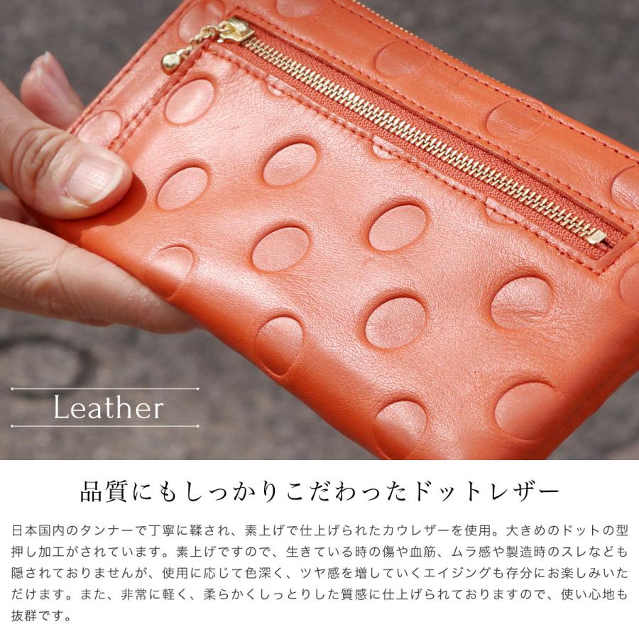 zucchero filato 長財布 レディース L字ファスナー エル字 水玉 zucchero filato 長財布 レディース L字ファスナー エル字 水玉