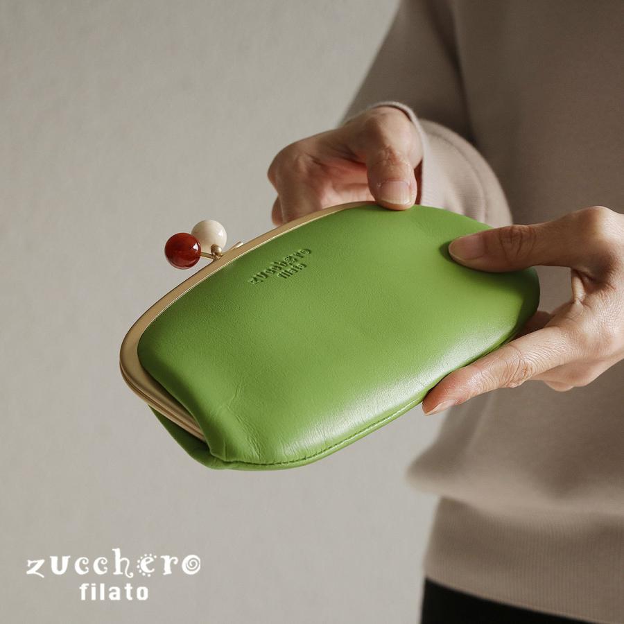 zucchero filato がま口財布 長財布 レディース 親子 本革 zucchero filato がま口財布 長財布 レディース 親子 本革