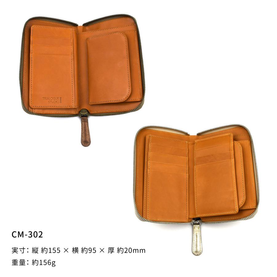 ミドルウォレット 二つ折り財布 ラウンドファスナー ゴールド ピンク