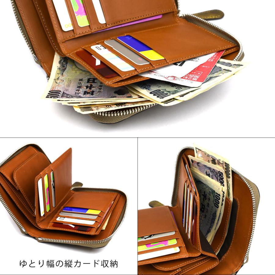ミドルウォレット 二つ折り財布 ラウンドファスナー ゴールド ミドルウォレット 二つ折り財布 ラウンドファスナー ゴールド